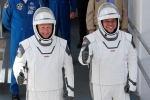 Elon Musk, space station, astronauts and capsule arrive at international space station space x, Spacex dragon