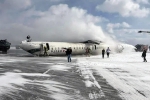 Delta aircraft Toronto Airport visuals, Delta aircraft Toronto Airport, delta aircraft flips upside down on landing at toronto airport, Airline