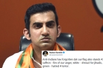 gautam gambhir, gautam gambhir about people shaming Indian flag, forget jail gautam gambhir s suggestion for indian flag shamers, Indians abroad