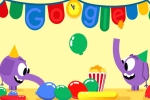 new year 2018, google doodle new year 2018, google doodle marks new year s eve with a pair of cute elephants, Penguins
