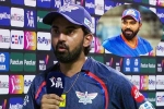 KL Rahul on Rohit Sharma, KL Rahul IPL 2024, kl rahul s interesting remark on rohit sharma, Lsg vs mi