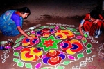 deepika rangoli video, cultural significance of rangoli, spiritual and cultural significance of making rangoli outside the house, Krushna