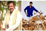 birthday, Tollywood, mohan babu gifts chiranjeevi a customized wooden bike on his birthday, Samantha akkineni