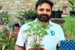 nitin lalit, nitin lalit, young nri entrepreneur returns to his native place with an intent to save water in gardening, Cow dung
